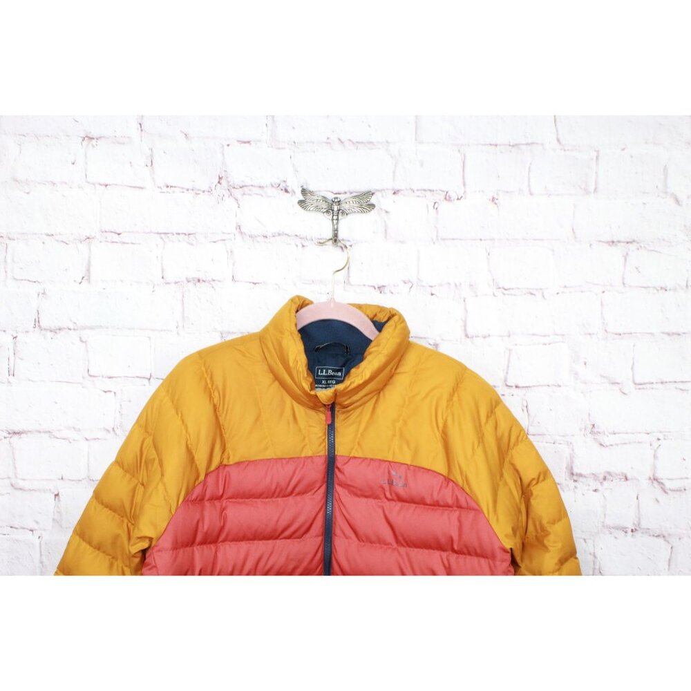 Ll Bean Beans Down Jacket Colorblock Nautical Nav… - image 2